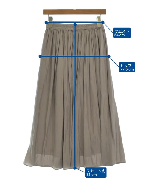 NATURAL BEAUTY BASIC（ナチュラルビューティーベーシック）ロング・マキシ丈スカート グレー サイズ:M レディース/2200652510034