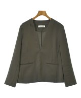 NATURAL BEAUTY BASIC（ナチュラルビューティーベーシック）ノーカラージャケット グレー サイズ:L レディース/2200703306029
