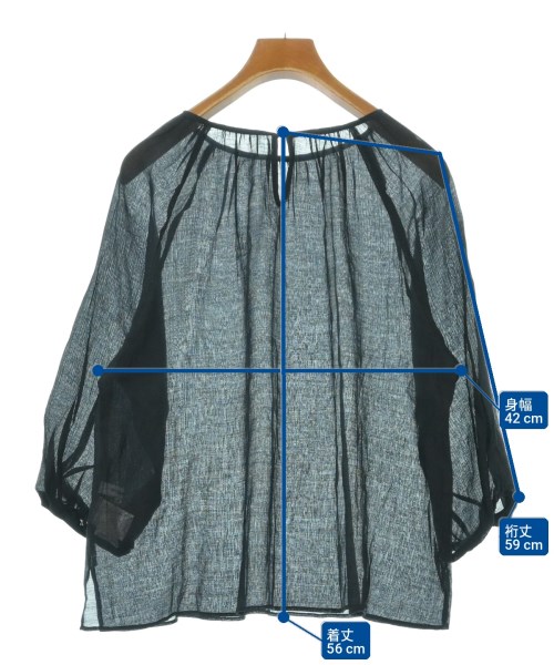 NATURAL BEAUTY BASIC（ナチュラルビューティーベーシック）ブラウス 黒 サイズ:M レディース/2200700058105