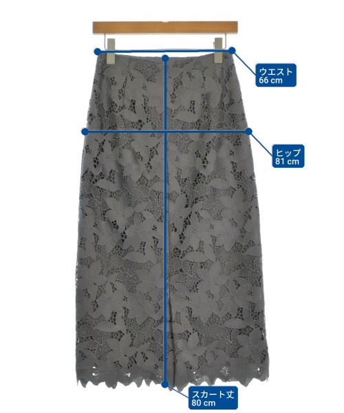 NATURAL BEAUTY BASIC（ナチュラルビューティーベーシック）ロング・マキシ丈スカート グレー サイズ:M レディース/2200705380034