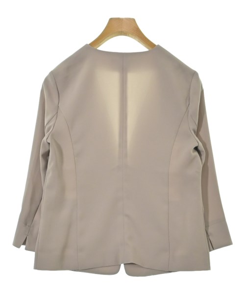 NATURAL BEAUTY BASIC（ナチュラルビューティーベーシック）ノーカラージャケット ベージュ サイズ:M レディース/2200662123309