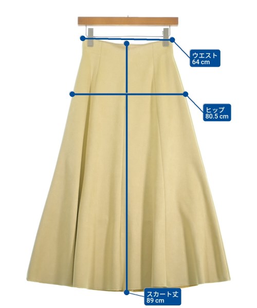 NATURAL BEAUTY BASIC（ナチュラルビューティーベーシック）ロング・マキシ丈スカート 黄 サイズ:M レディース/2200662123323