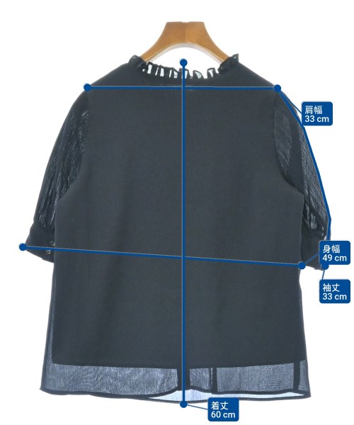 NATURAL BEAUTY BASIC（ナチュラルビューティーベーシック）ブラウス 紺 サイズ:S レディース/2200667509092