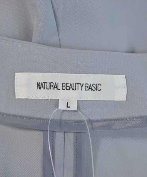 NATURAL BEAUTY BASIC（ナチュラルビューティーベーシック）ノーカラージャケット 青 サイズ:L レディース/2200717422173