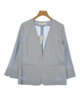 NATURAL BEAUTY BASIC（ナチュラルビューティーベーシック）ノーカラージャケット 青 サイズ:L レディース/2200717422173