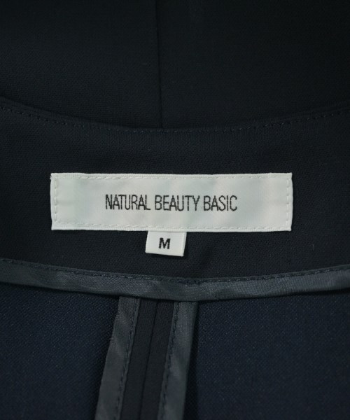 NATURAL BEAUTY BASIC（ナチュラルビューティーベーシック）ノーカラージャケット 紺 サイズ:M レディース/2200718964078