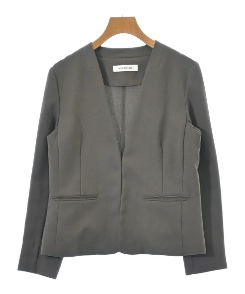 NATURAL BEAUTY BASIC(ナチュラルビューティーベーシック)ノーカラージャケット 茶 サイズ:S/2200677950020