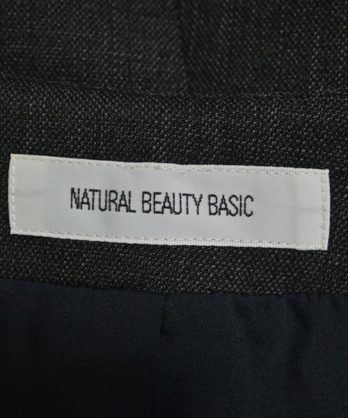 NATURAL BEAUTY BASIC（ナチュラルビューティーベーシック）ノーカラージャケット グレー サイズ:L レディース/2200683577020