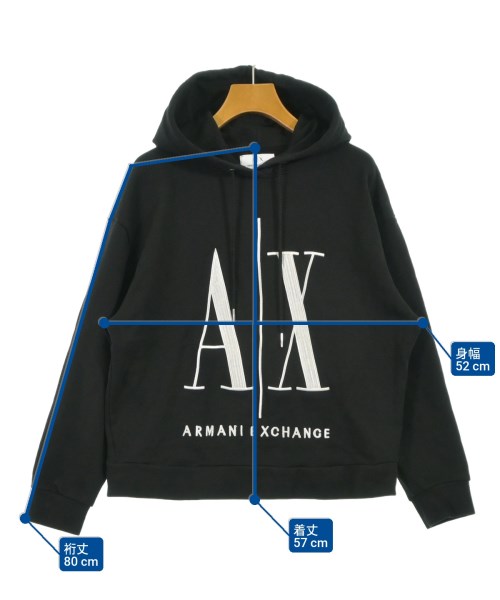 A/X ARMANI EXCHANGE（アルマーニエクスチェンジ）パーカー 黒 サイズ:S レディース/2200639871042