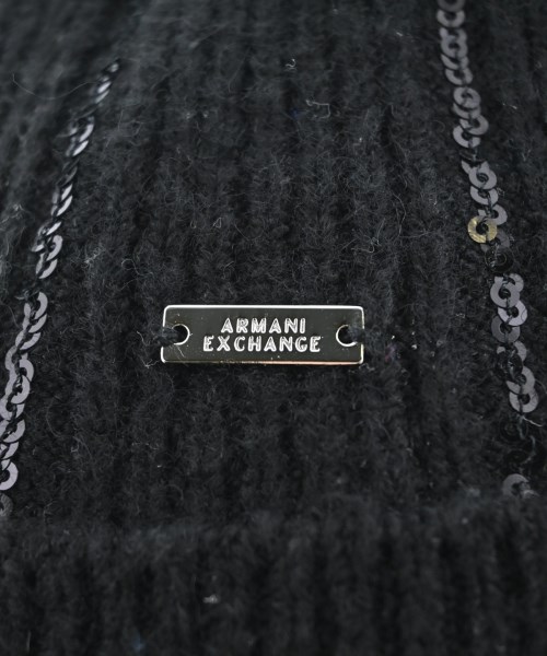 A/X ARMANI EXCHANGE（アルマーニエクスチェンジ）ニットキャップ・ビーニー 黒 サイズ:S レディース/2200643960039