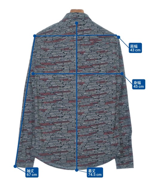 A/X ARMANI EXCHANGE（アルマーニエクスチェンジ）カジュアルシャツ 黒 サイズ:S メンズ/2200611541048
