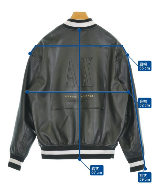 A/X ARMANI EXCHANGE（アルマーニエクスチェンジ）スタジャン 黒 サイズ:XS メンズ/2200666791016