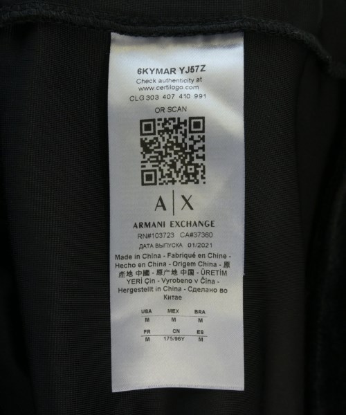 A/X ARMANI EXCHANGE（アルマーニエクスチェンジ）Tシャツ・カットソー 黒 サイズ:M レディース/2200726011047