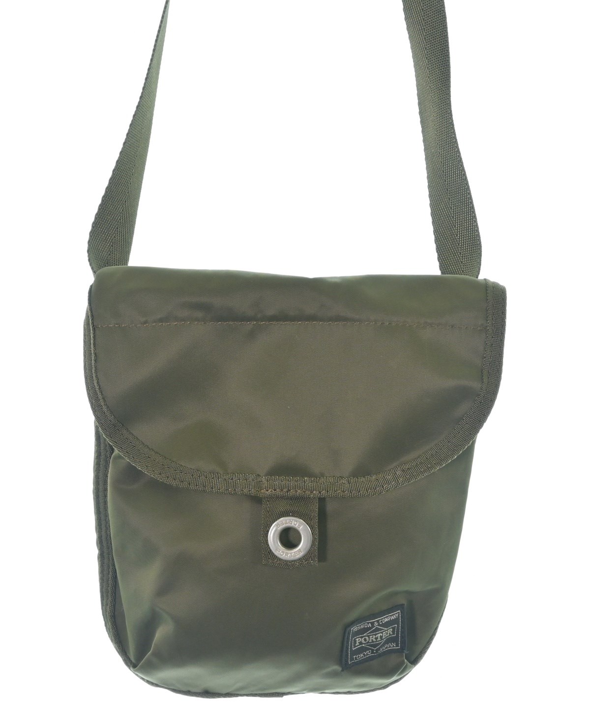 良品 PORTER ポーター ブリッジ ショルダーバッグ カーキ メンズ レディース 古着 中古 USED 中古・古着通販】PORTER (ポーター) ショルダーバッグ カーキ