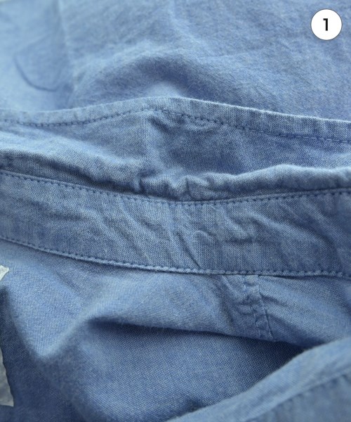 ARMEN（アーメン）カジュアルシャツ 青 サイズ:1(S位) レディース/2200650197046