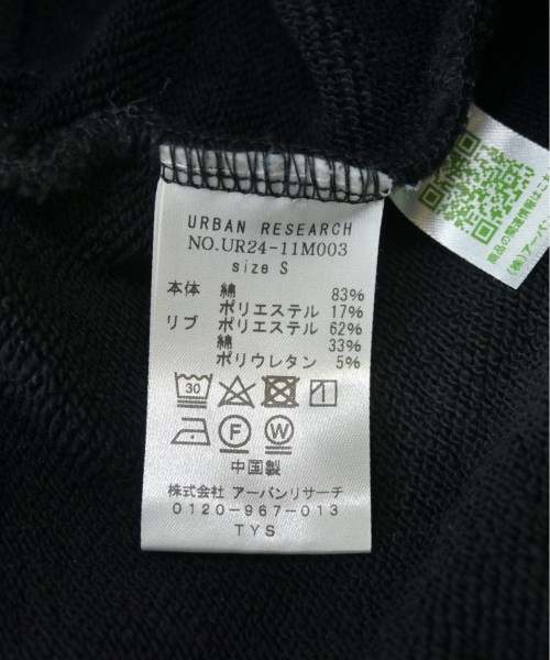 URBAN RESEARCH（アーバンリサーチ）スウェット 黒 サイズ:S メンズ/2200513383029