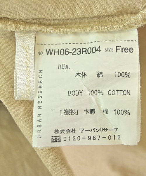 URBAN RESEARCH（アーバンリサーチ）ブラウス ベージュ サイズ:F レディース/2200643959095