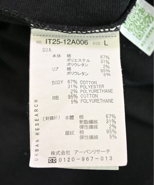URBAN RESEARCH（アーバンリサーチ）Tシャツ・カットソー 黒 サイズ:L メンズ/2200527570064