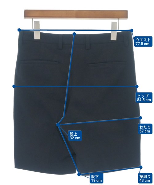 YAECA（ヤエカ）ショートパンツ 紺 サイズ:S メンズ/2200487766088