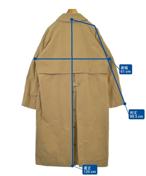 YAECA（ヤエカ）ステンカラーコート ベージュ サイズ:L メンズ/2200626684020