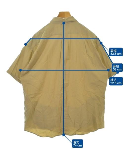 YAECA（ヤエカ）カジュアルシャツ ベージュ サイズ:L メンズ/2200626684068