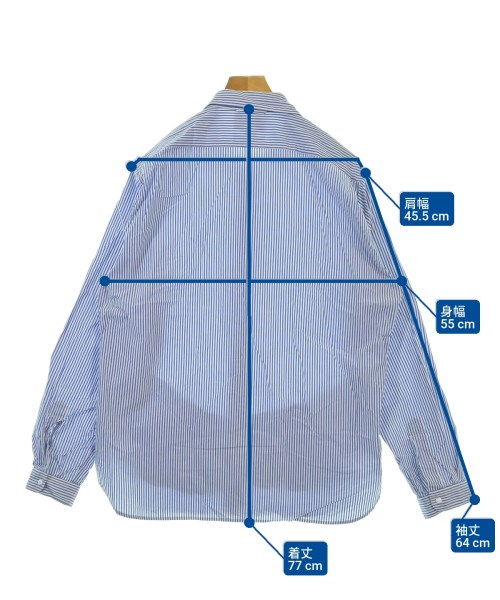 YAECA（ヤエカ）カジュアルシャツ 青 サイズ:XL メンズ/2200626684082