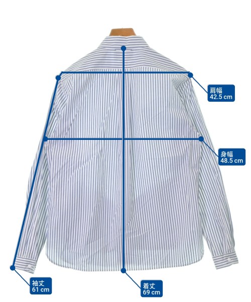 YAECA（ヤエカ）カジュアルシャツ 白 サイズ:S メンズ/2200640311520