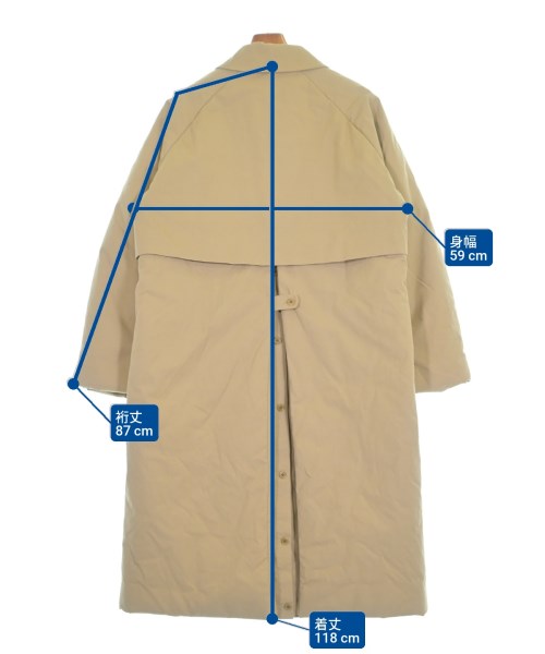 YAECA（ヤエカ）ステンカラーコート ベージュ サイズ:M メンズ/2200644655019