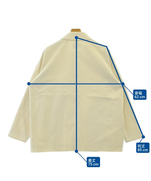 YAECA（ヤエカ）ステンカラーコート 白 サイズ:S メンズ/2200620397025