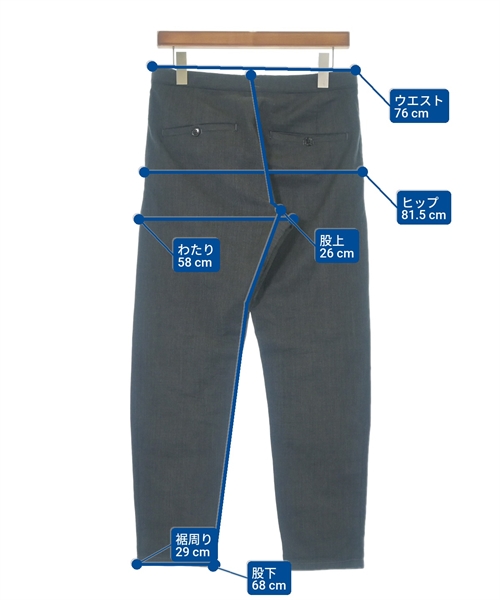 YAECA（ヤエカ）スラックス グレー サイズ:S メンズ/2200615629087