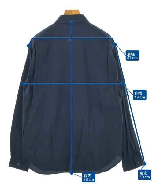 YAECA（ヤエカ）カジュアルシャツ 紺 サイズ:S メンズ/2200613363112
