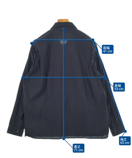 YAECA（ヤエカ）カジュアルシャツ 紺 サイズ:S メンズ/2200613363129