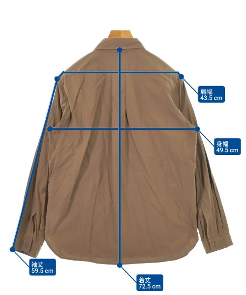 YAECA（ヤエカ）カジュアルシャツ 茶 サイズ:S メンズ/2200613363136