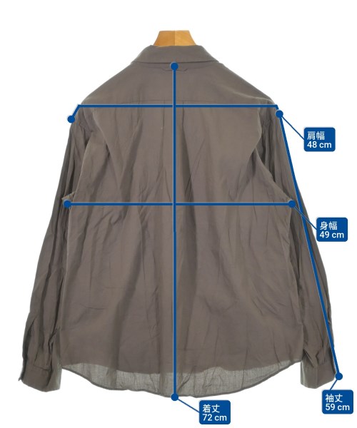 YAECA（ヤエカ）カジュアルシャツ 茶 サイズ:S メンズ/2200613363143