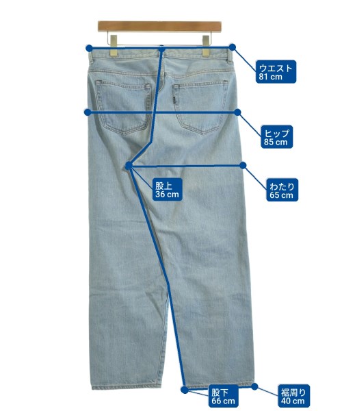 YAECA（ヤエカ）デニムパンツ 青 サイズ:33(L位) メンズ/2200610908262