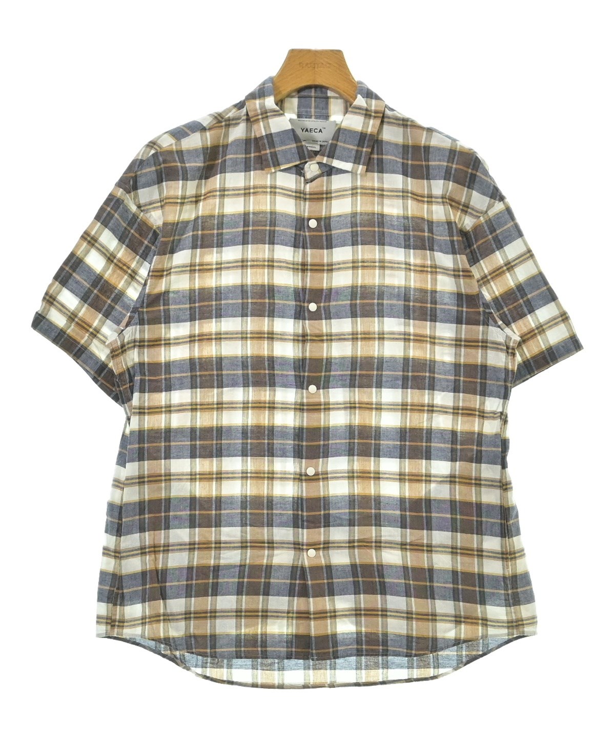 YAECA コットン　チェック　シャツ　半袖【美品】 YAECA コットン チェック シャツ 半袖【美品】 楽天市場】yaeca