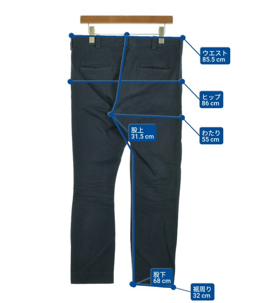 YAECA（ヤエカ）チノパン 紺 サイズ:L メンズ/2200568969025