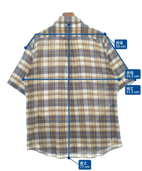 YAECA（ヤエカ）カジュアルシャツ 茶 サイズ:L メンズ/2200671926182