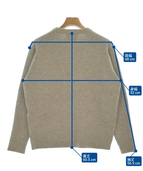 YAECA（ヤエカ）ニット・セーター ベージュ サイズ:S メンズ/2200671579081