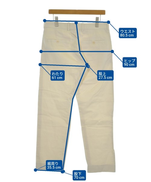 YAECA（ヤエカ）チノパン 白 サイズ:M メンズ/2200601361205