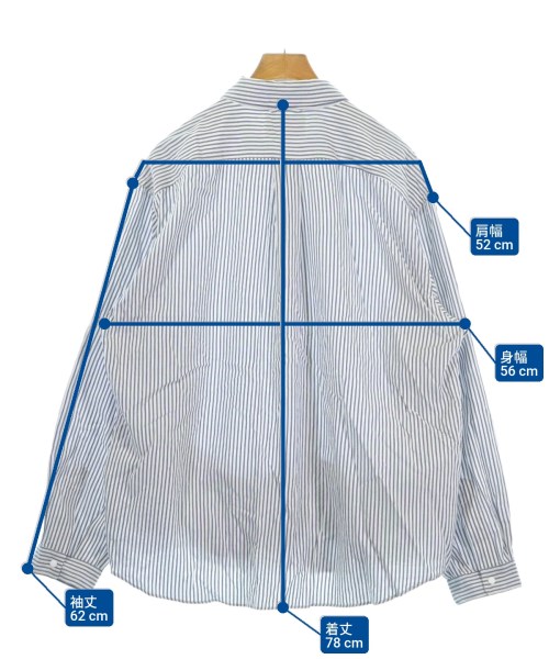 YAECA（ヤエカ）カジュアルシャツ 白 サイズ:L メンズ/2200676790061