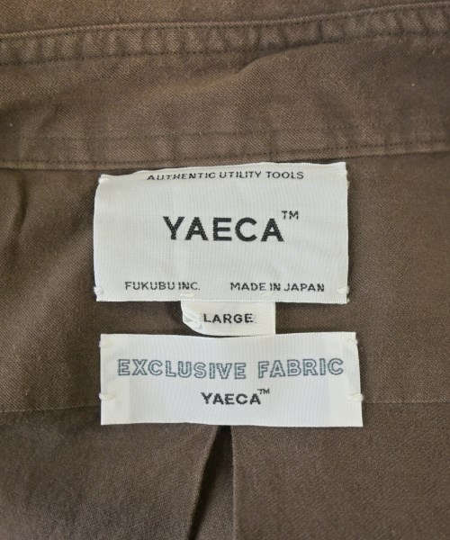 YAECA（ヤエカ）カジュアルシャツ 茶 サイズ:L メンズ/2200678800041