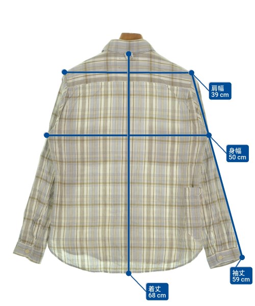 YAECA（ヤエカ）カジュアルシャツ 茶 サイズ:M メンズ/2200655229087