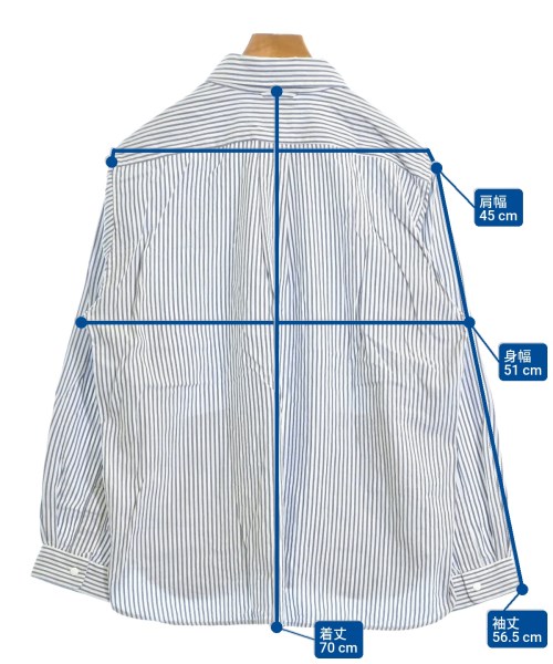 YAECA（ヤエカ）カジュアルシャツ 紺 サイズ:S メンズ/2200656968107