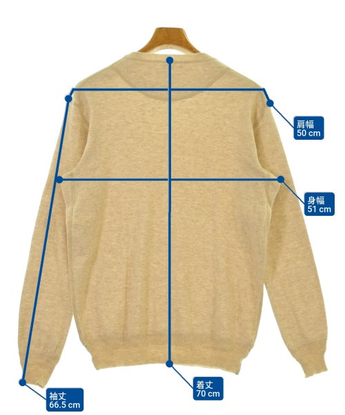 YAECA（ヤエカ）ニット・セーター ベージュ サイズ:S メンズ/2200661081068