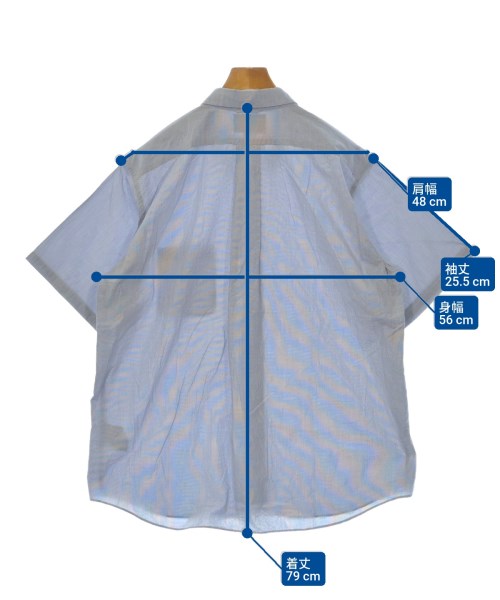 YAECA（ヤエカ）カジュアルシャツ 青 サイズ:M メンズ/2200636135055