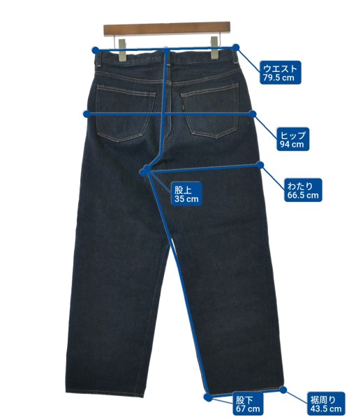 YAECA（ヤエカ）デニムパンツ 紺 サイズ:32(L位) メンズ/2200643850064
