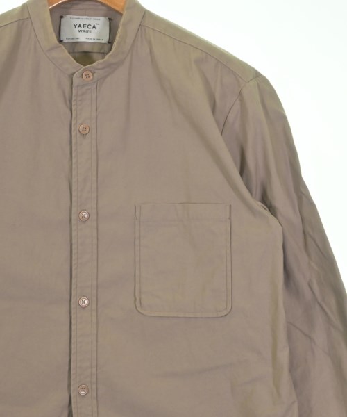 YAECA（ヤエカ）カジュアルシャツ ベージュ サイズ:M メンズ/2200647788028