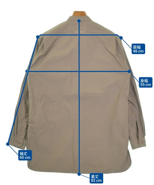 YAECA（ヤエカ）カジュアルシャツ ベージュ サイズ:M メンズ/2200647788028