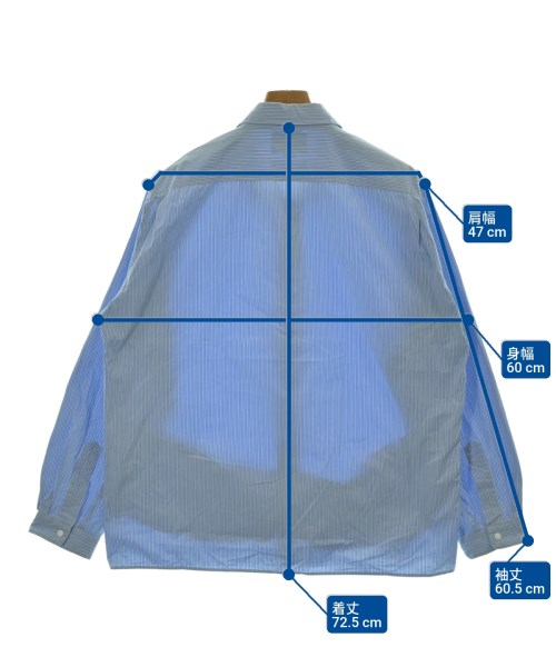 YAECA（ヤエカ）カジュアルシャツ 青 サイズ:M メンズ/2200649748105